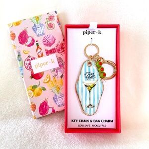 Viral Piper K “Tini Time!” Martini Key Chain / Bag Charm